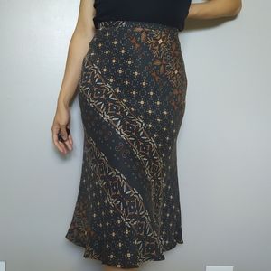Y2K Floral Midi Skirt